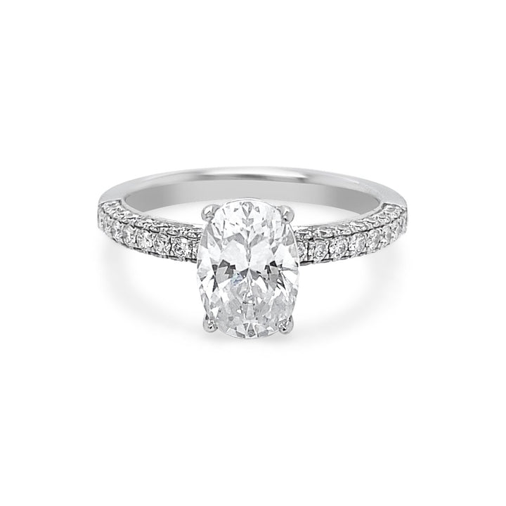 Micro Pave Diamond Engagement Ring - The Diamond Guys
