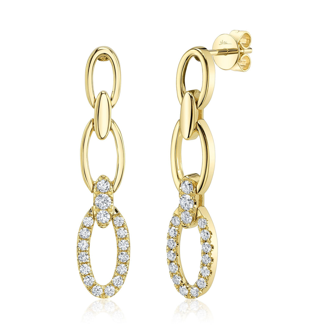 Shy Creation Diamond Link Earrings - The Diamond Guys