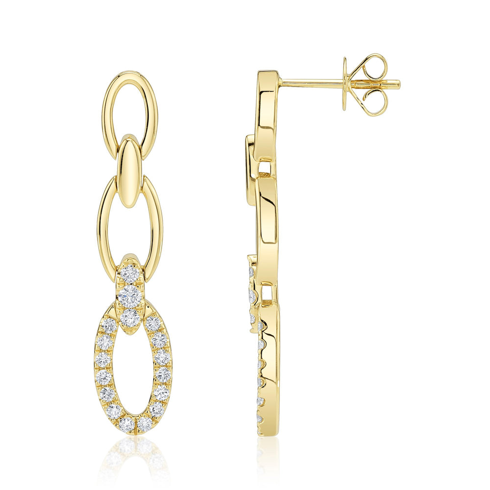 Shy Creation Diamond Link Earrings - The Diamond Guys