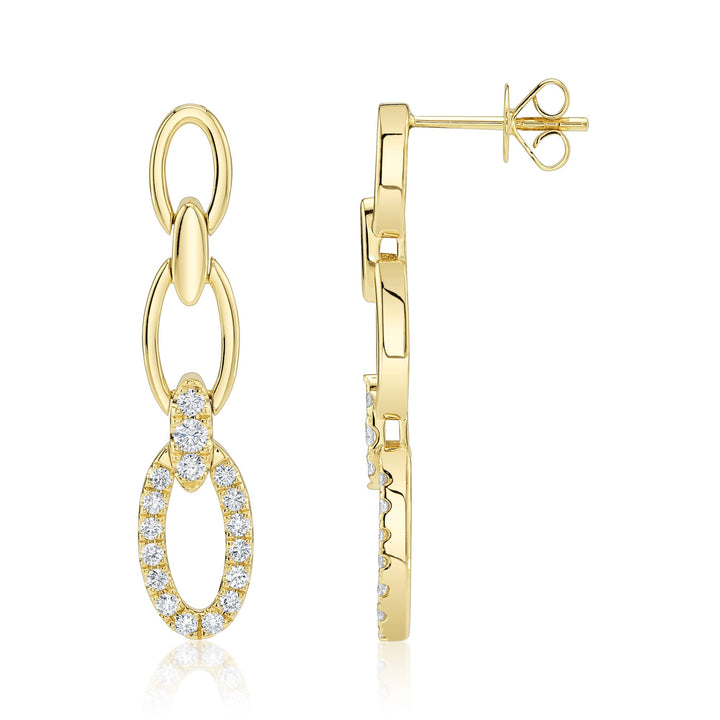 Shy Creation Diamond Link Earrings - The Diamond Guys