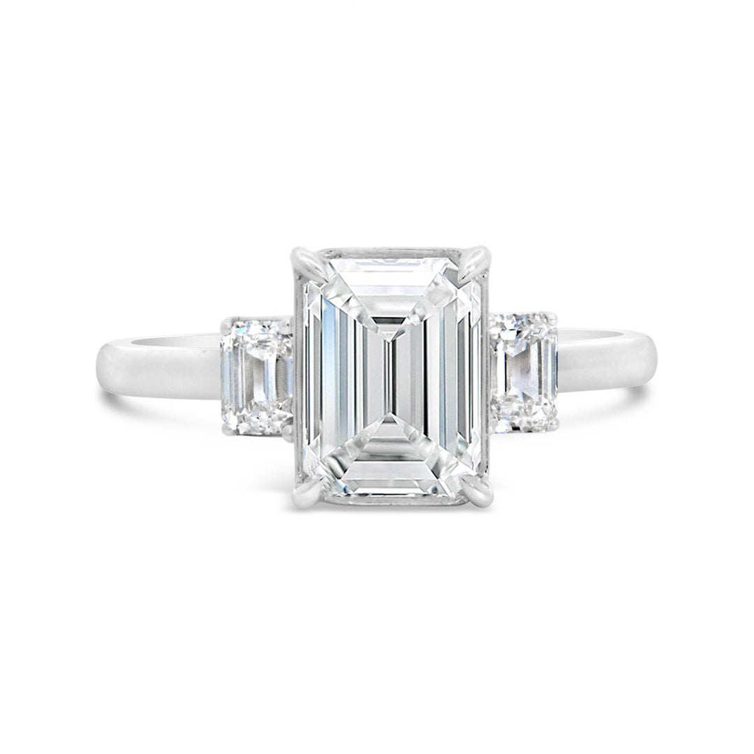 Lab Grown Diamond Three Stone Engagement Ring - 250935RW - The Diamond Guys