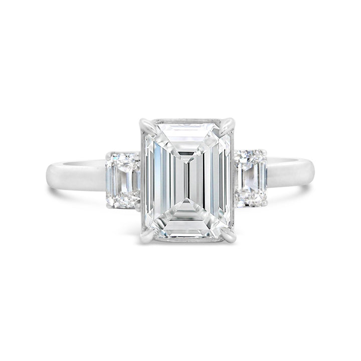 Lab Grown Diamond Three Stone Engagement Ring - 250935RW - The Diamond Guys