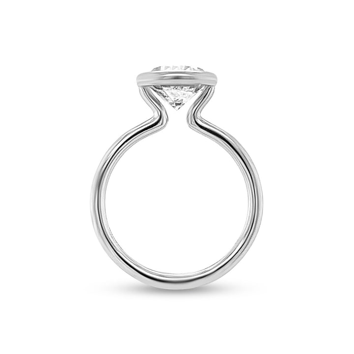 Classic Solitaire Bezel Diamond Engagement Ring