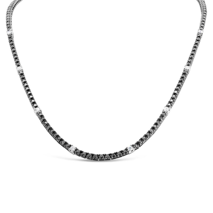Black Diamonds Tennis Necklace - AN0404
