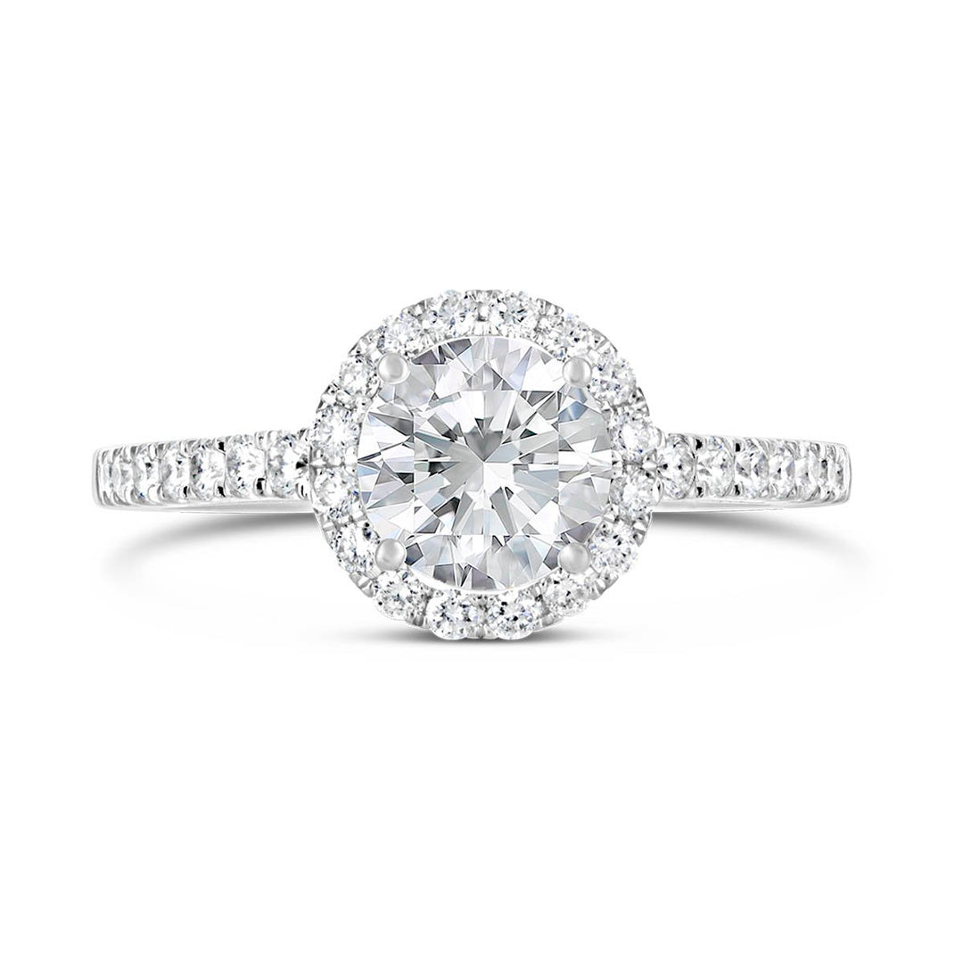 Diamond Halo Engagement Ring - The Diamond Guys