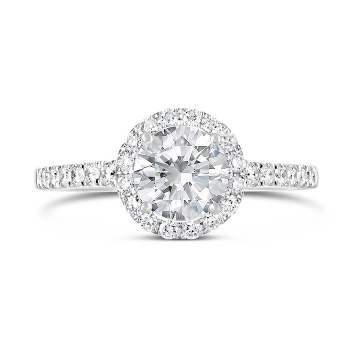 Diamond Halo Engagement Ring - The Diamond Guys