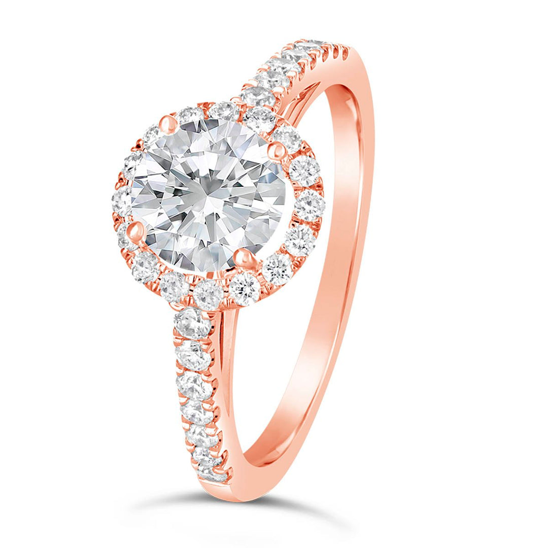 Diamond Halo Engagement Ring - The Diamond Guys