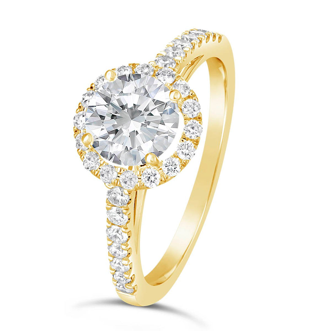 Diamond Halo Engagement Ring - The Diamond Guys