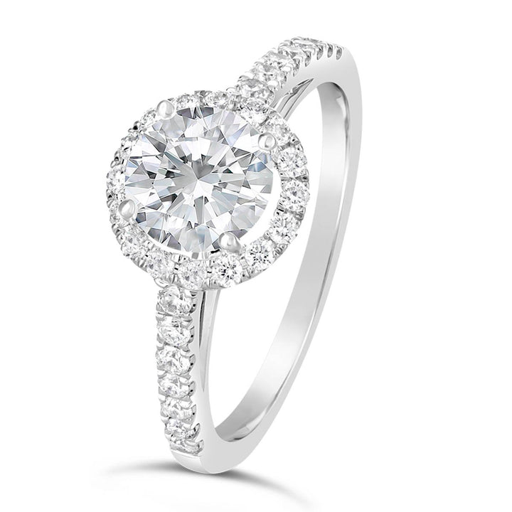Diamond Halo Engagement Ring - The Diamond Guys