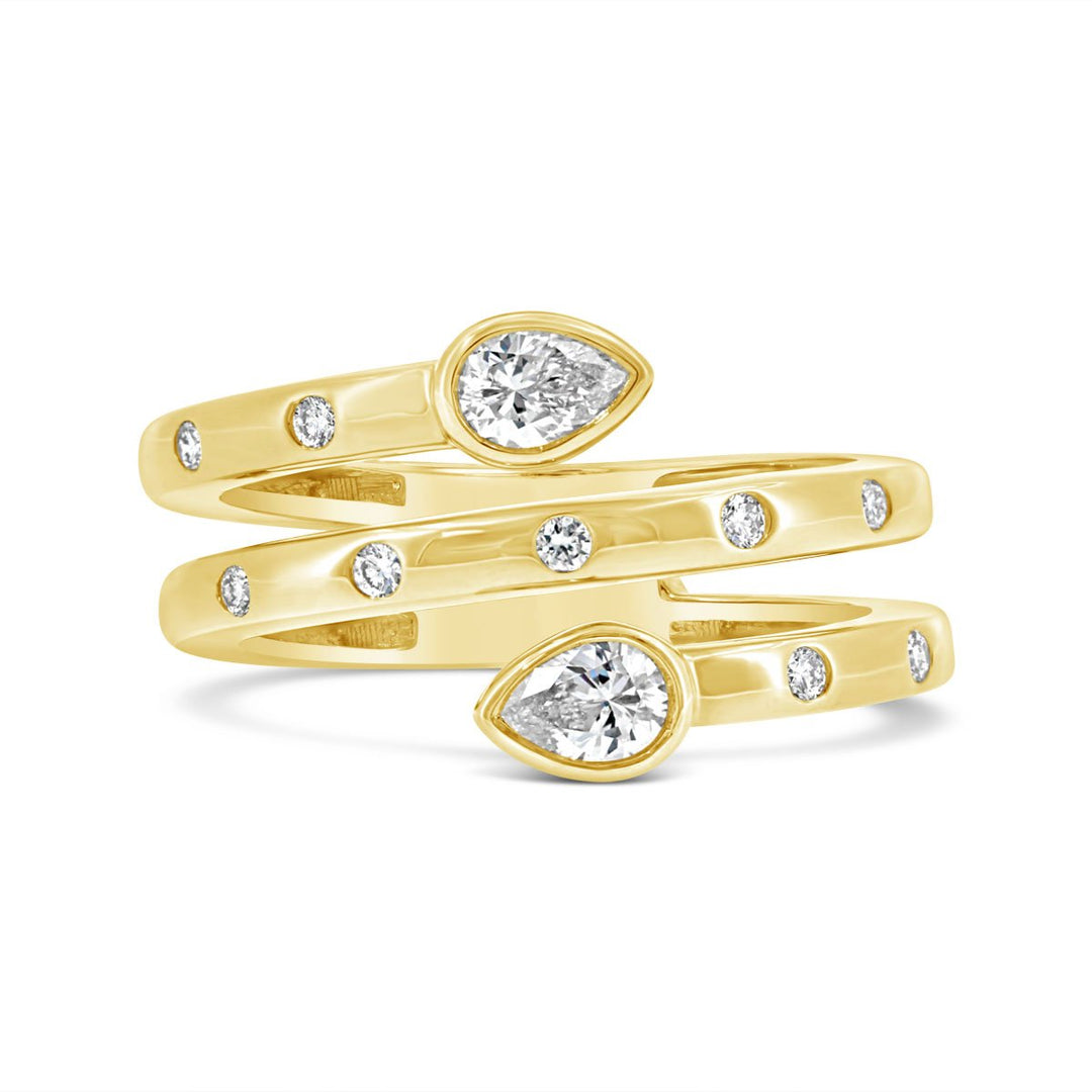 Three Row Fashion Diamond Ring