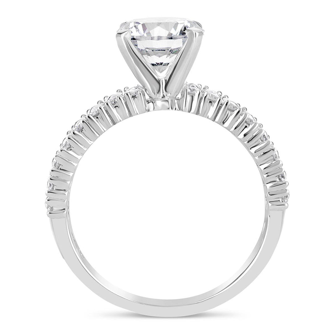 Double Row Diamond Engagement Ring - The Diamond Guys