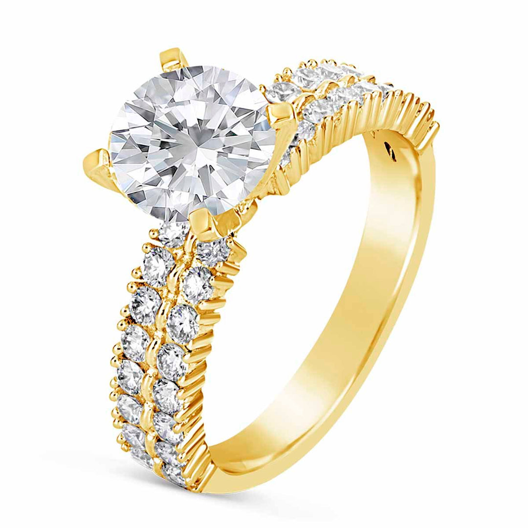 Double Row Diamond Engagement Ring - The Diamond Guys