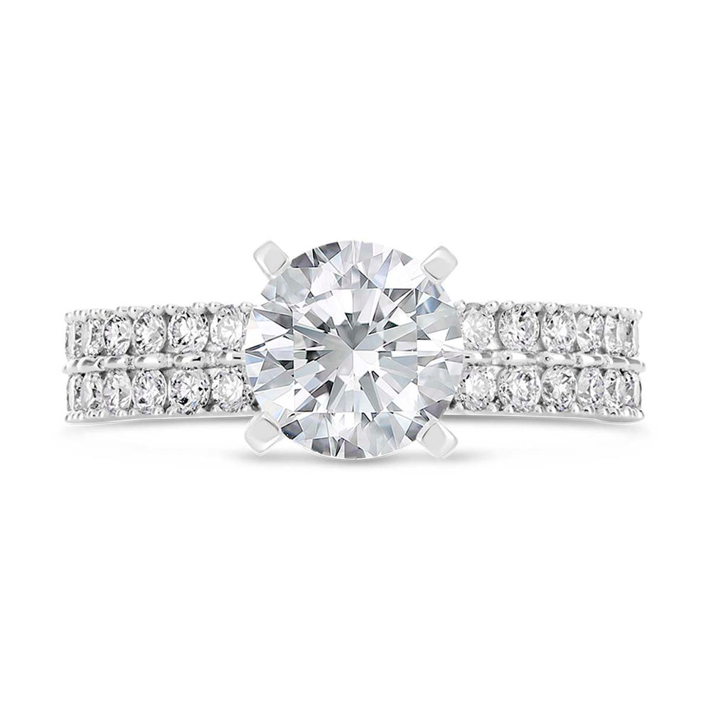 Double Row Diamond Engagement Ring - The Diamond Guys