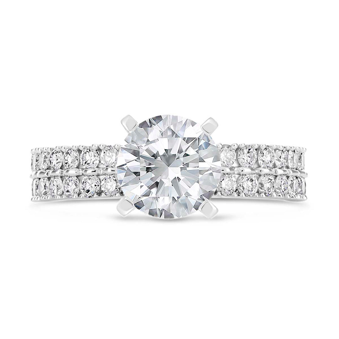 Double Row Diamond Engagement Ring - The Diamond Guys