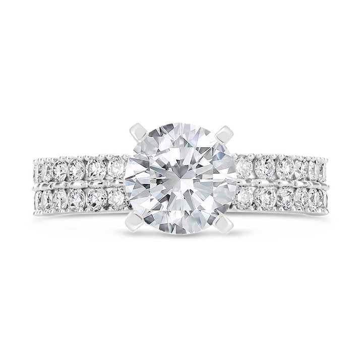 Double Row Diamond Engagement Ring - The Diamond Guys