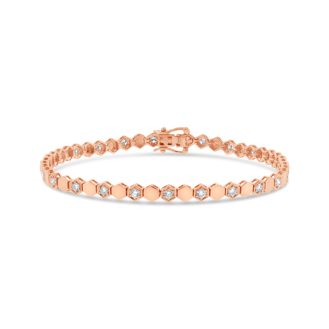 Alternating Diamond Honeycomb Bracelet