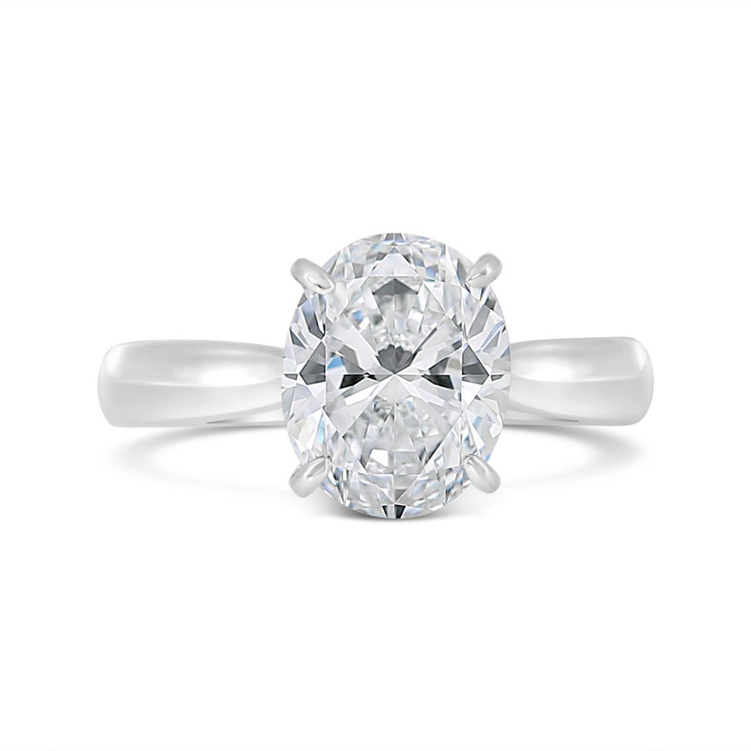 Solitaire Ring with Diamond Hidden Halo - GSR25417