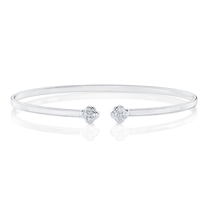 Shy Creation Four Leaf Clover Diamond Bracelet