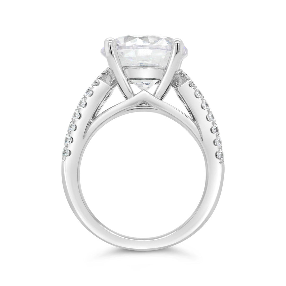 Wide Band Diamond Engagement Ring - YJC3530R