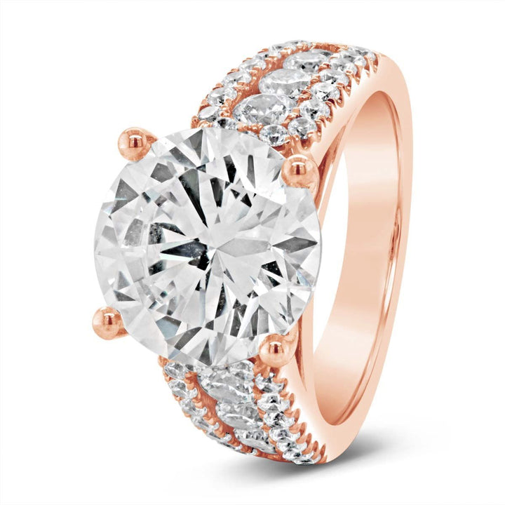 Wide Band Diamond Engagement Ring - YJC3530R