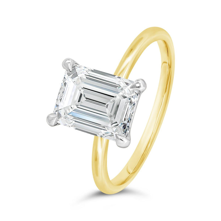 Two Tone Solitaire Engagement Ring - N0550SMA-EC - The Diamond Guys
