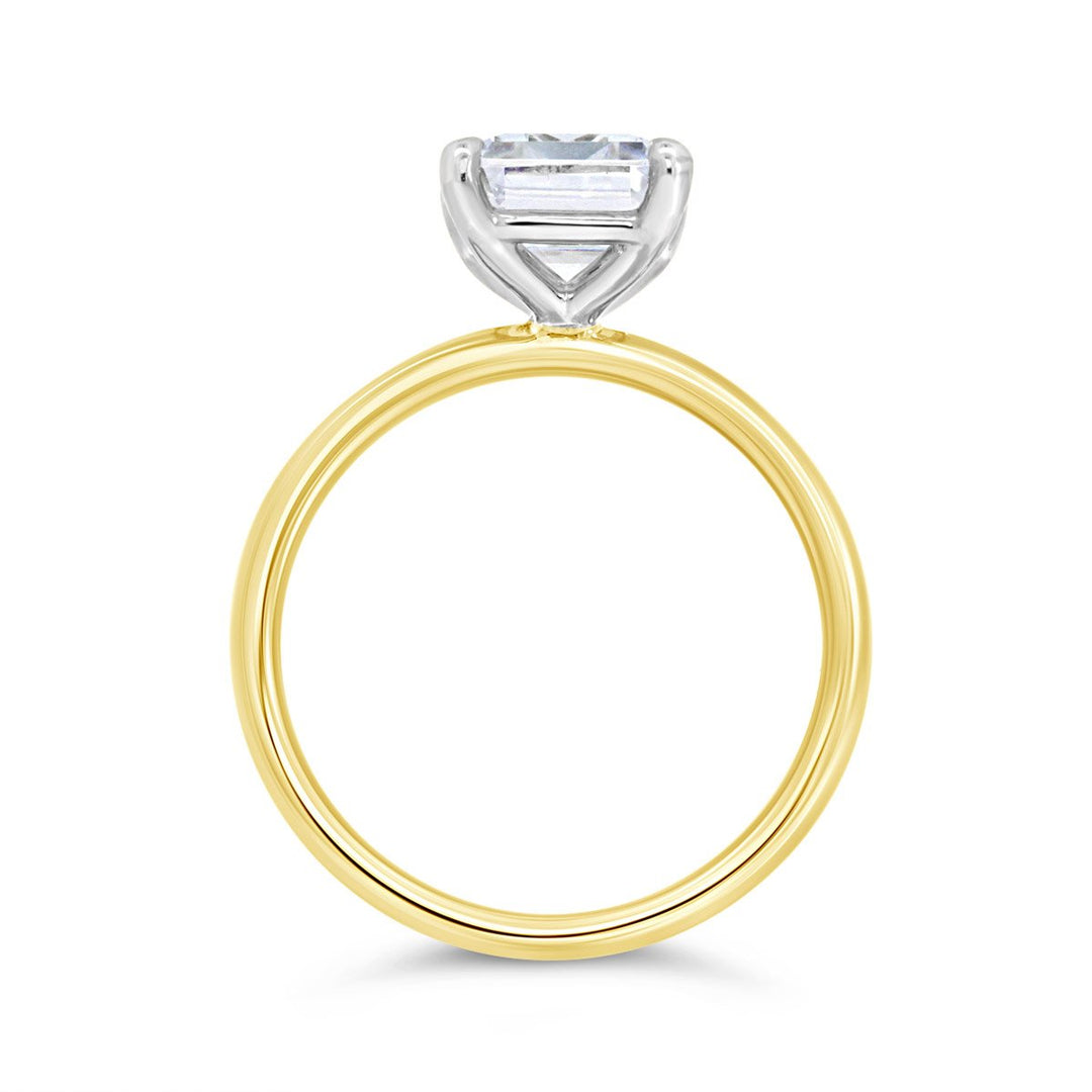 Two Tone Solitaire Engagement Ring - N0550SMA-EC - The Diamond Guys