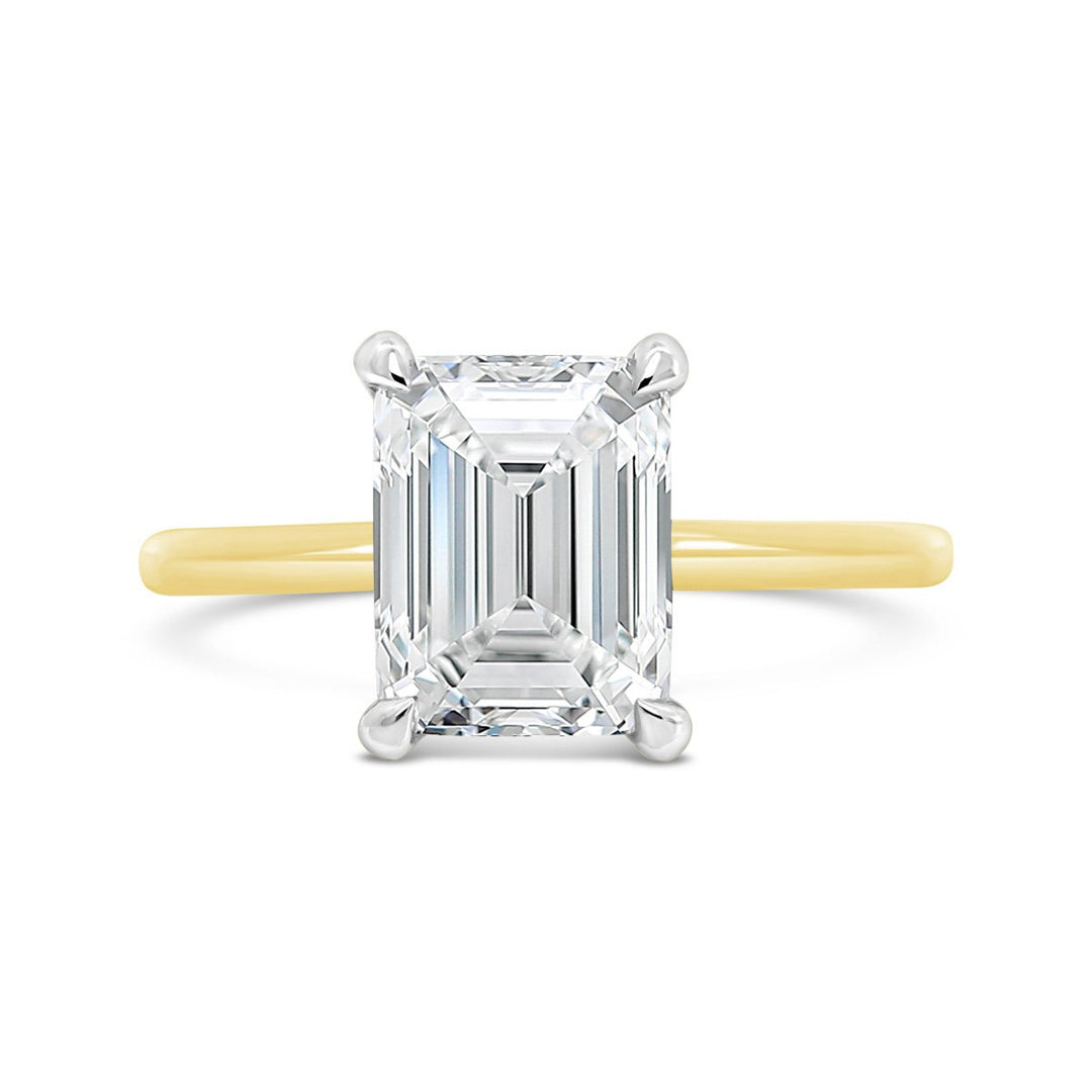 Two Tone Solitaire Engagement Ring - N0550SMA-EC - The Diamond Guys