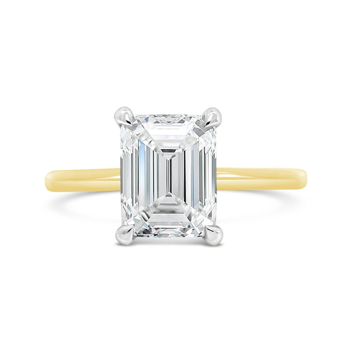 Two Tone Solitaire Engagement Ring - N0550SMA-EC - The Diamond Guys