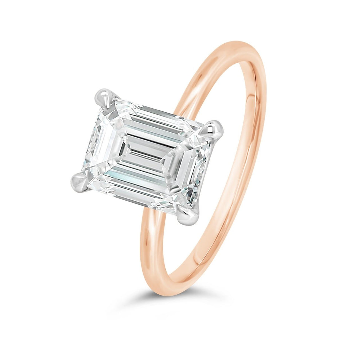 Two Tone Solitaire Engagement Ring - N0550SMA-EC - The Diamond Guys