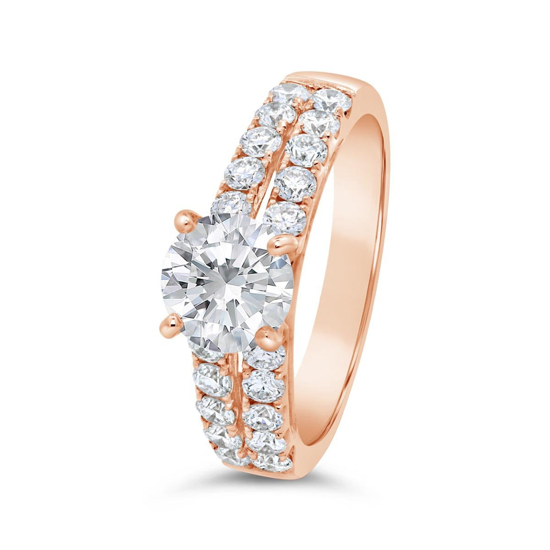 Two Row Diamond Engagement Ring - GR1706