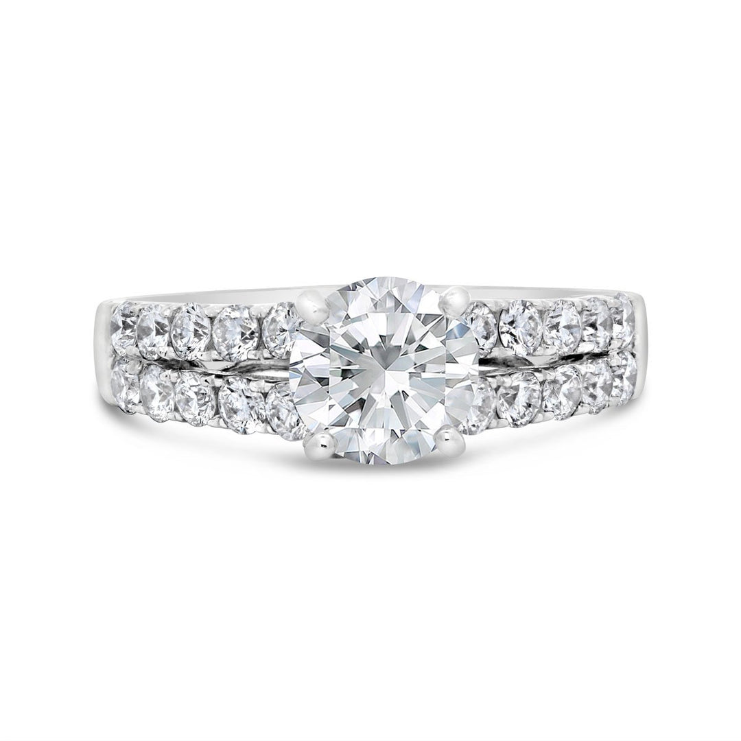 Two Row Diamond Engagement Ring - GR1706