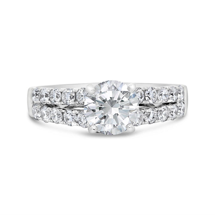 Two Row Diamond Engagement Ring - GR1706
