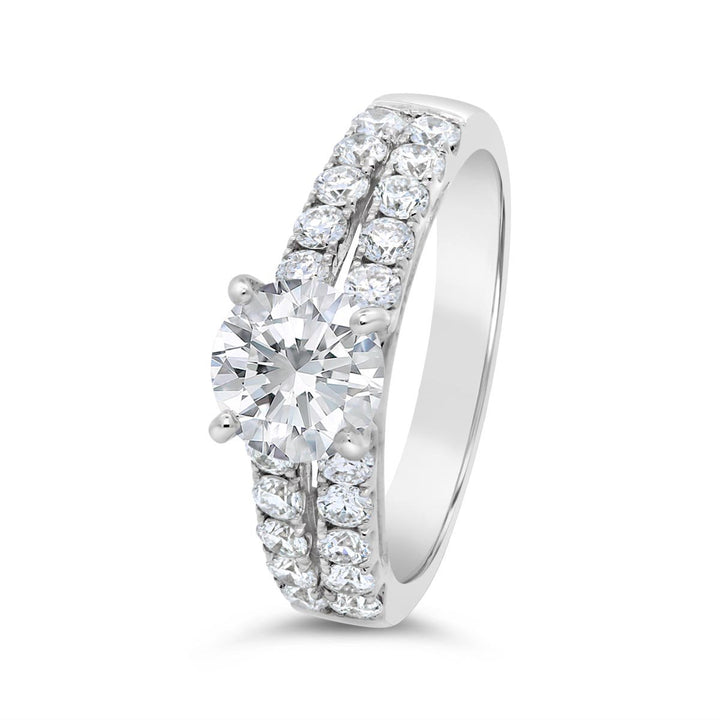 Two Row Diamond Engagement Ring - GR1706
