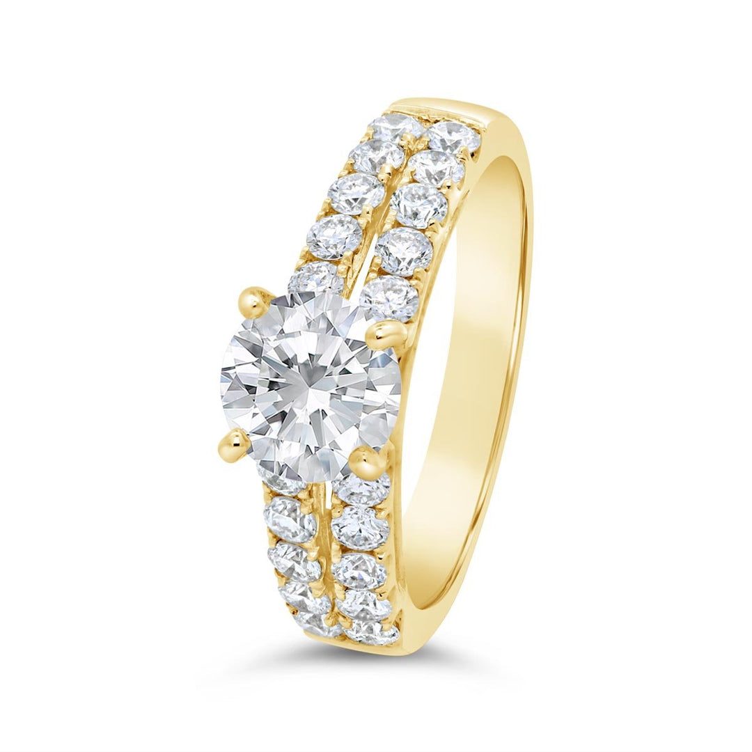 Two Row Diamond Engagement Ring - GR1706