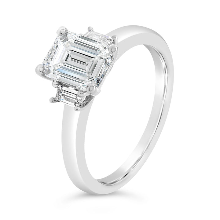 Three Stone Diamond Engagement Ring - ACB252