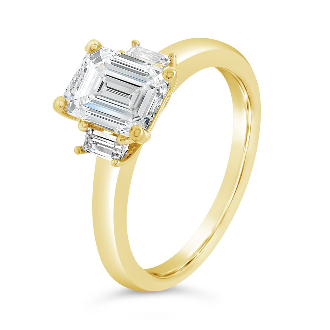 Three Stone Diamond Engagement Ring - ACB252
