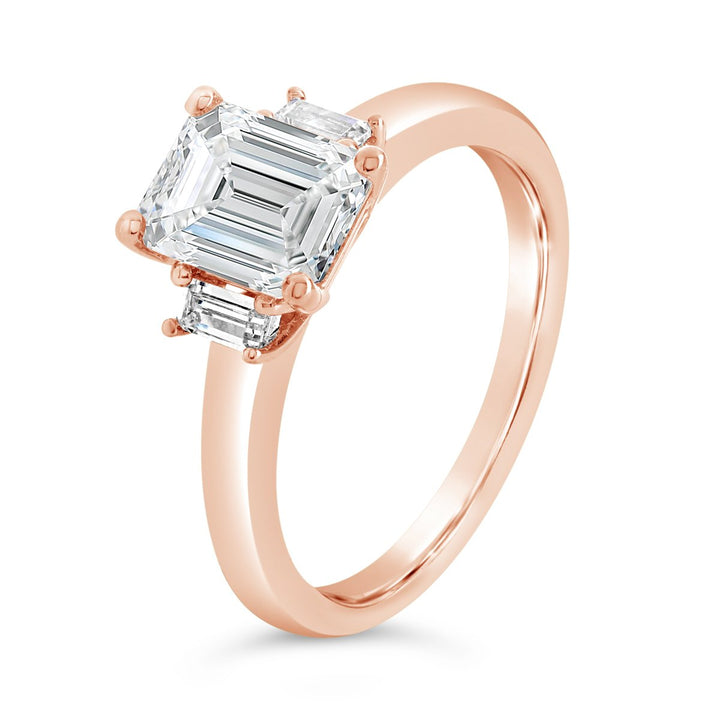 Three Stone Diamond Engagement Ring - ACB252