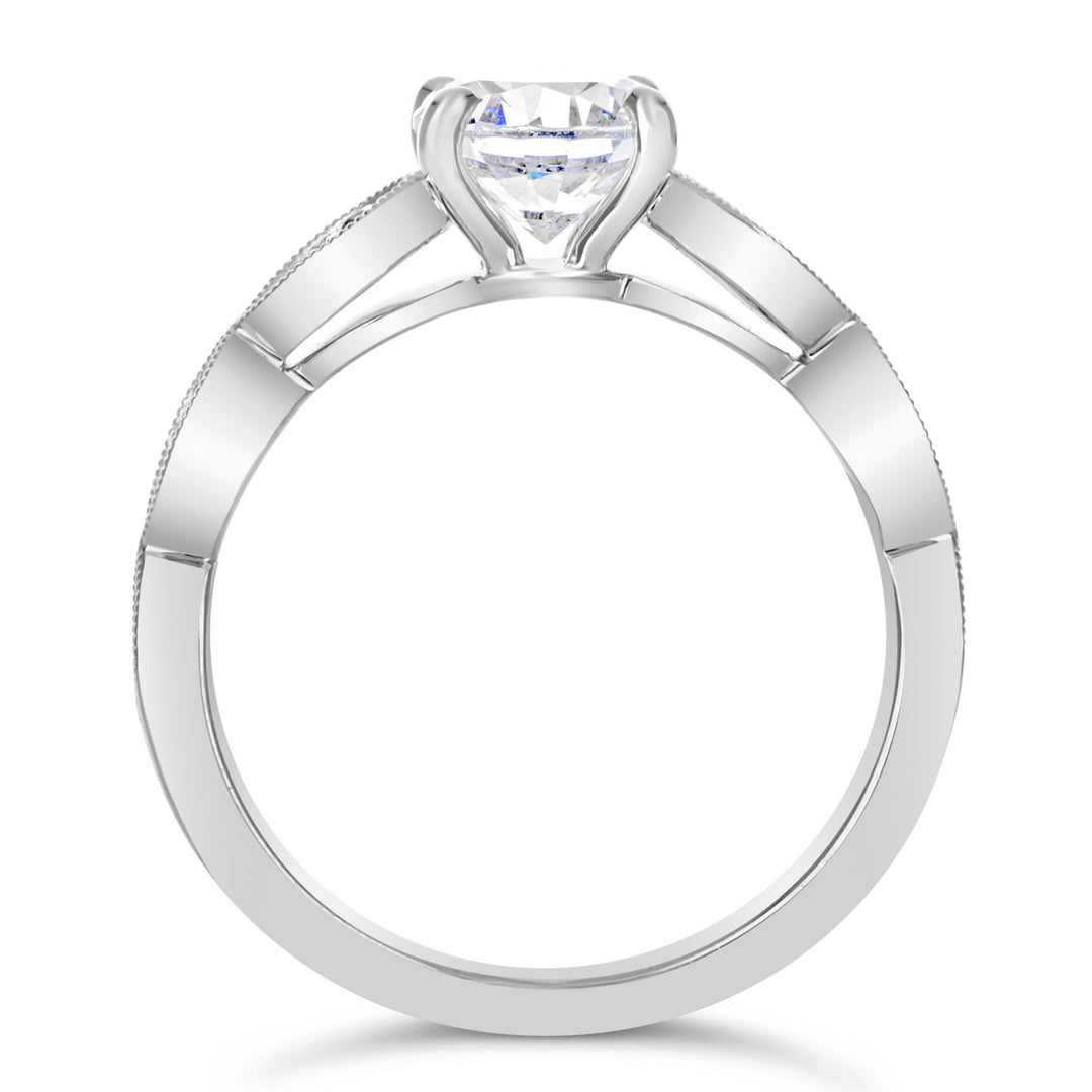 Diamond Engagement Ring with Milgrain Details - YJA7099R