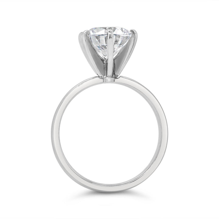 4mm Wide Six Prongs Solitaire Diamond Engagement Ring - SH810