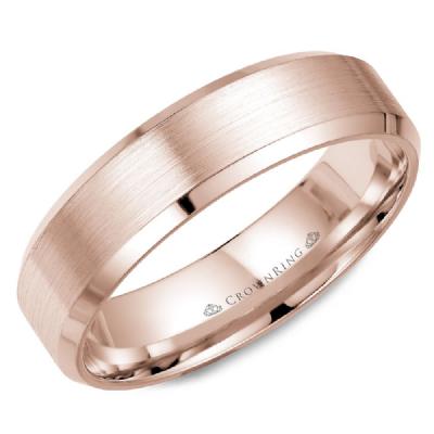 Yellow Gold 6mm Wide Men's Wedding Band - WB-7007Y - The Diamond Guys