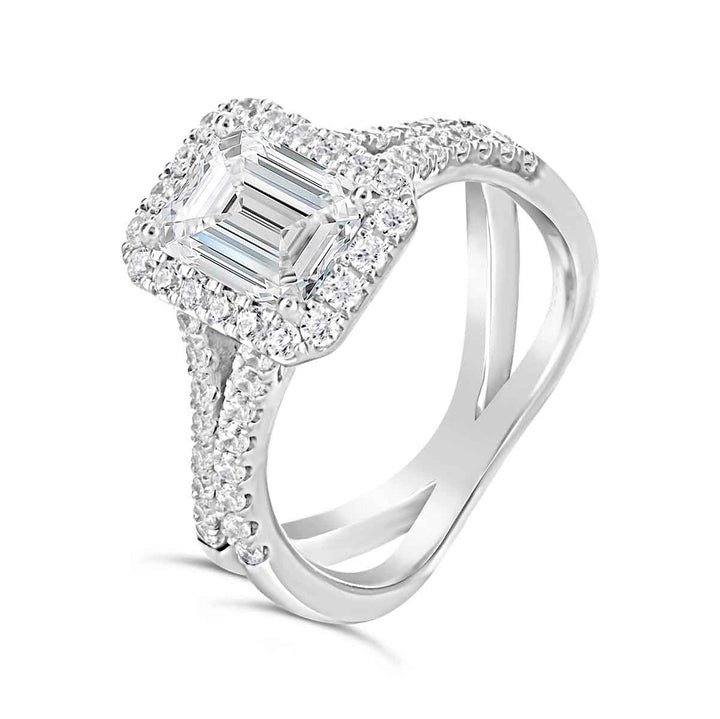 Diamond Halo Engagement Ring