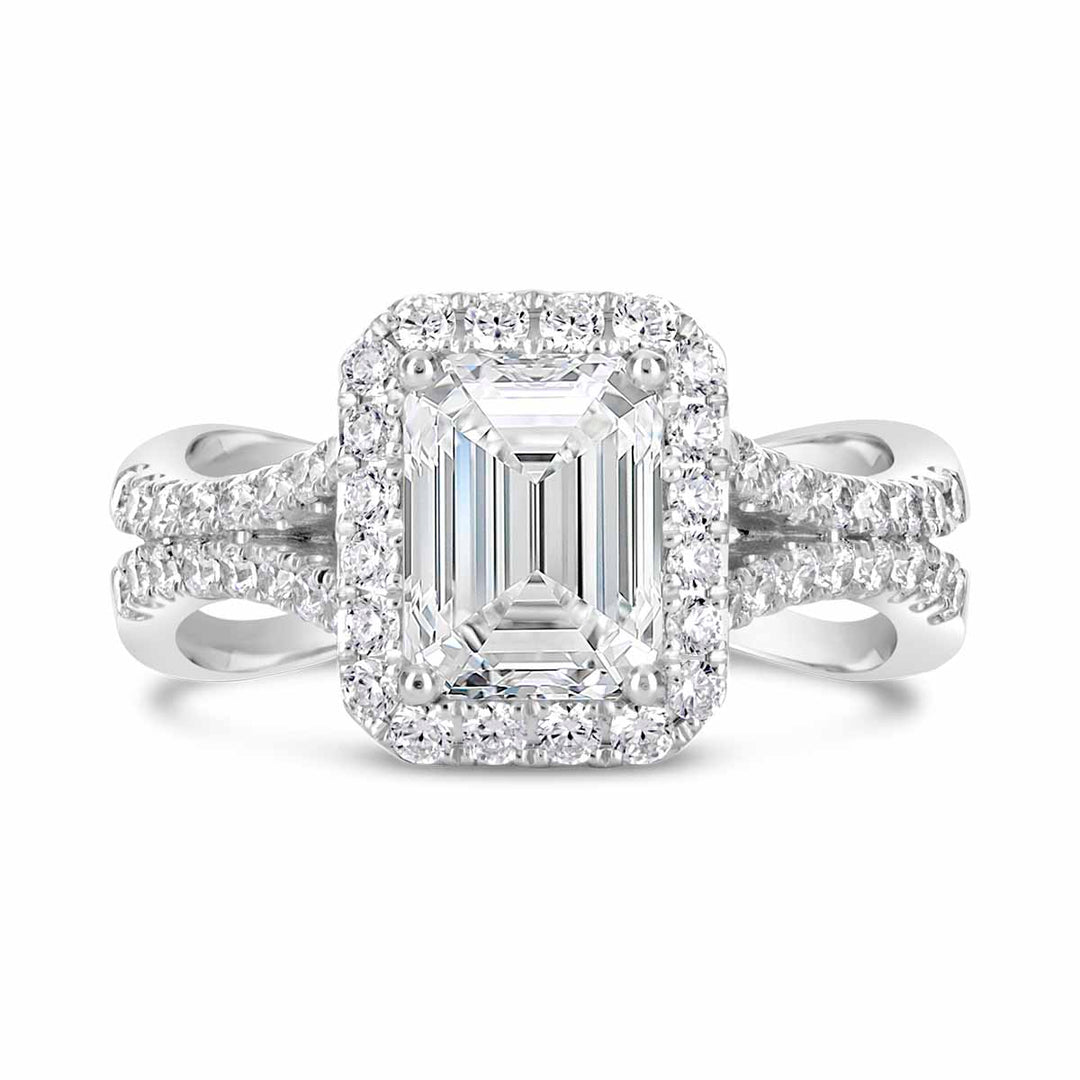 Diamond Halo Engagement Ring