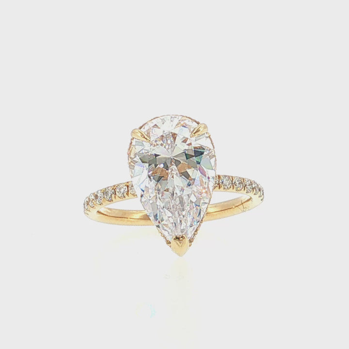 Pave Engagement Ring With Diamond Collar - MR95249A