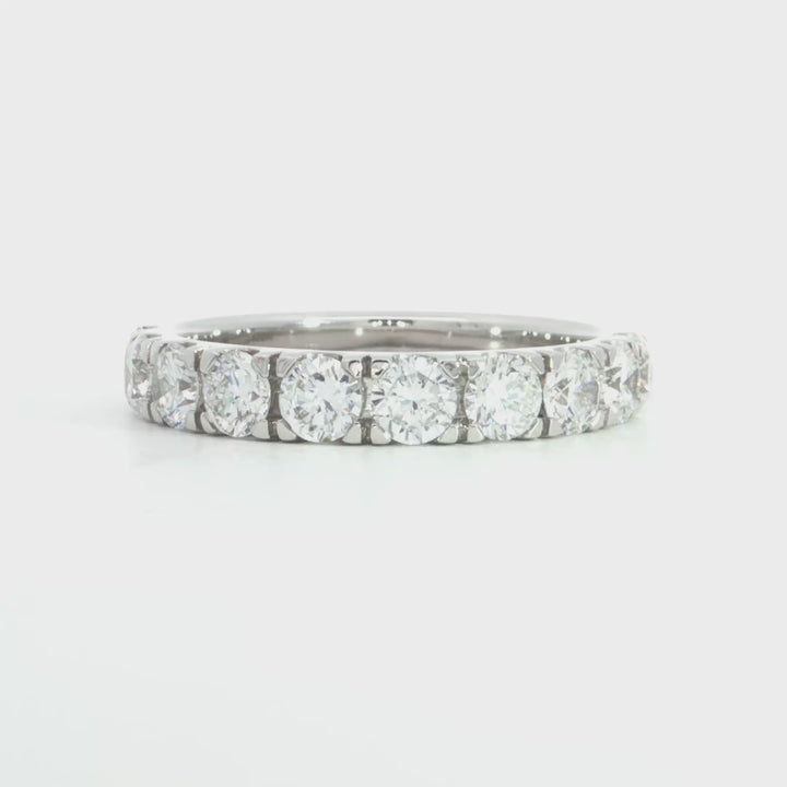 Laboratory Grown Diamond Band set 1/2 Way with 10 RD - 62580RW