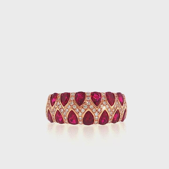 Diamond and Ruby Cocktail Ring