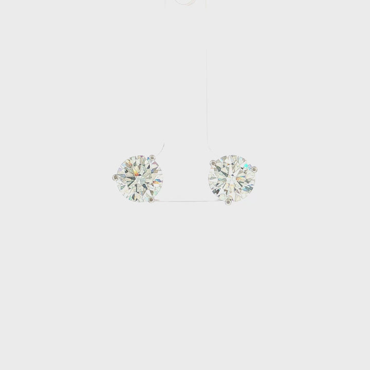 Martini Prong Lab Grown Certified Diamond Stud Earrings (5.00 ct. tw.)
