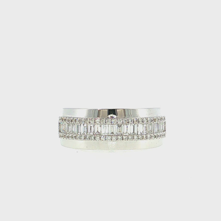 Half Way Set Baguette and Diamond Band