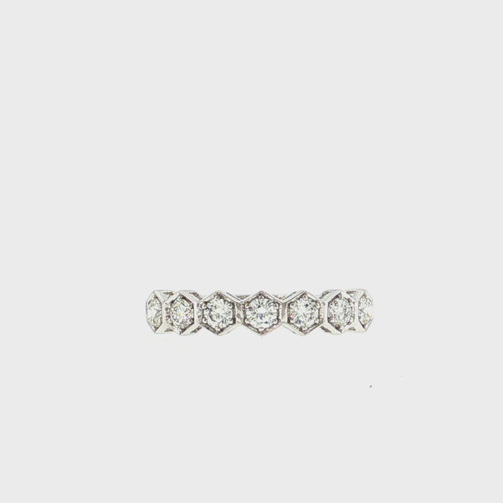 Honeycomb Diamond Band