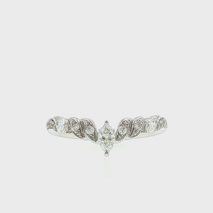 Diamond Contour Wedding Band
