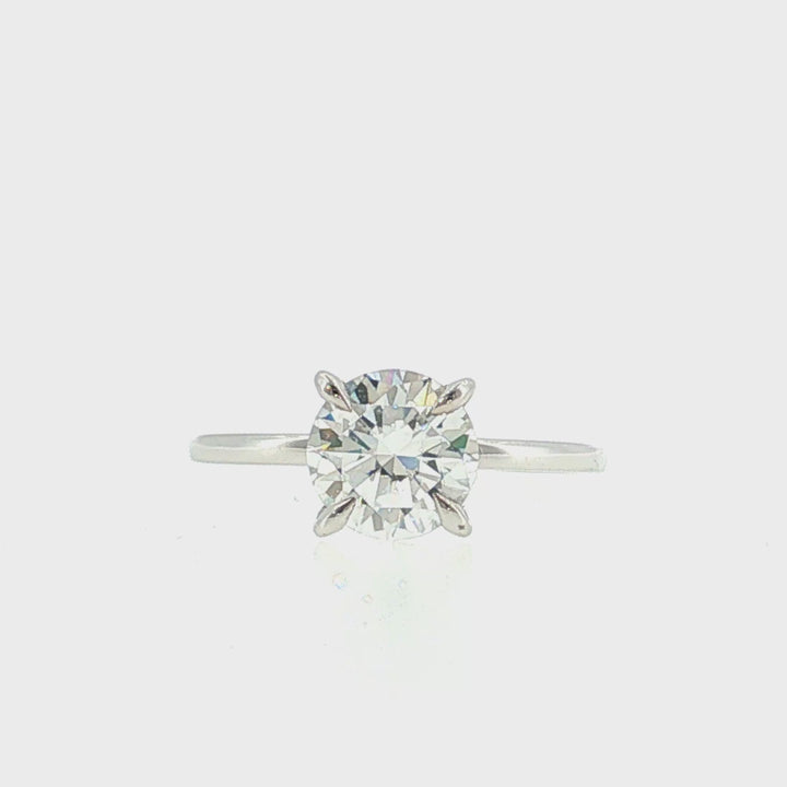 Claw Prongs Solitaire Engagement Ring - N0395SMA-RD